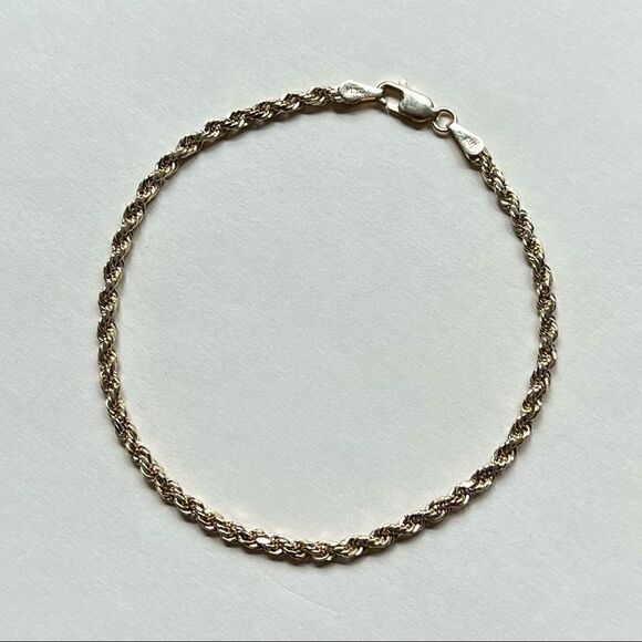 14K Real Gold Rope chain Bracelet | Birthday gift | Woman Bracelet | bracelets | - Picture 2 of 8